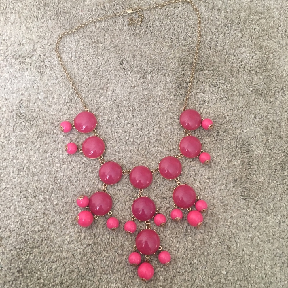 Pink Chunky Bubble Statement Necklace